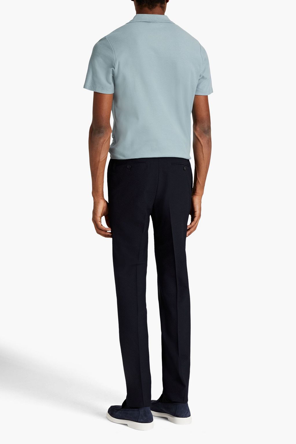 CANALI Hammered wool-blend suit pants