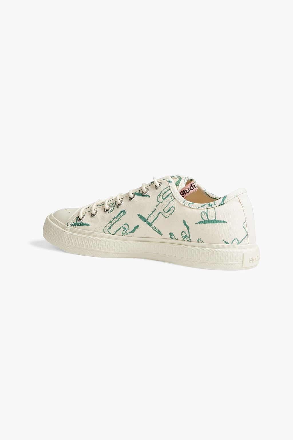 ACNE STUDIOS Perforated rubber and printed canvas sneakers