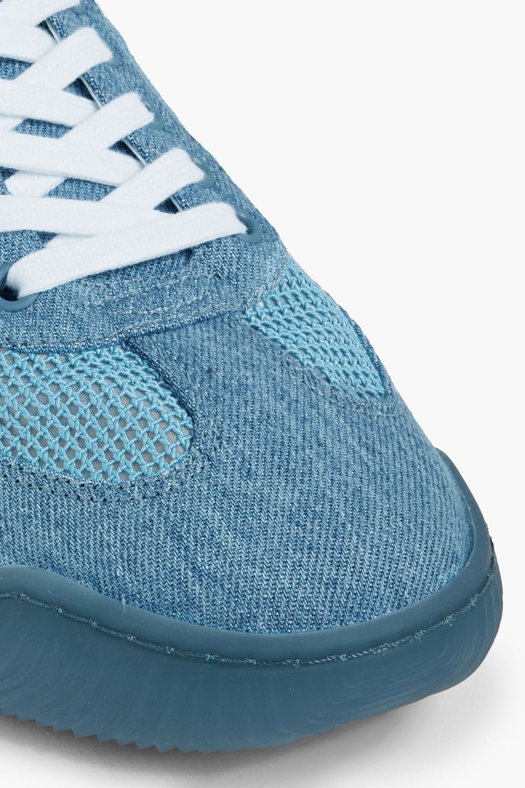STELLA MCCARTNEY Loop denim and mesh exaggerated sole sneakers