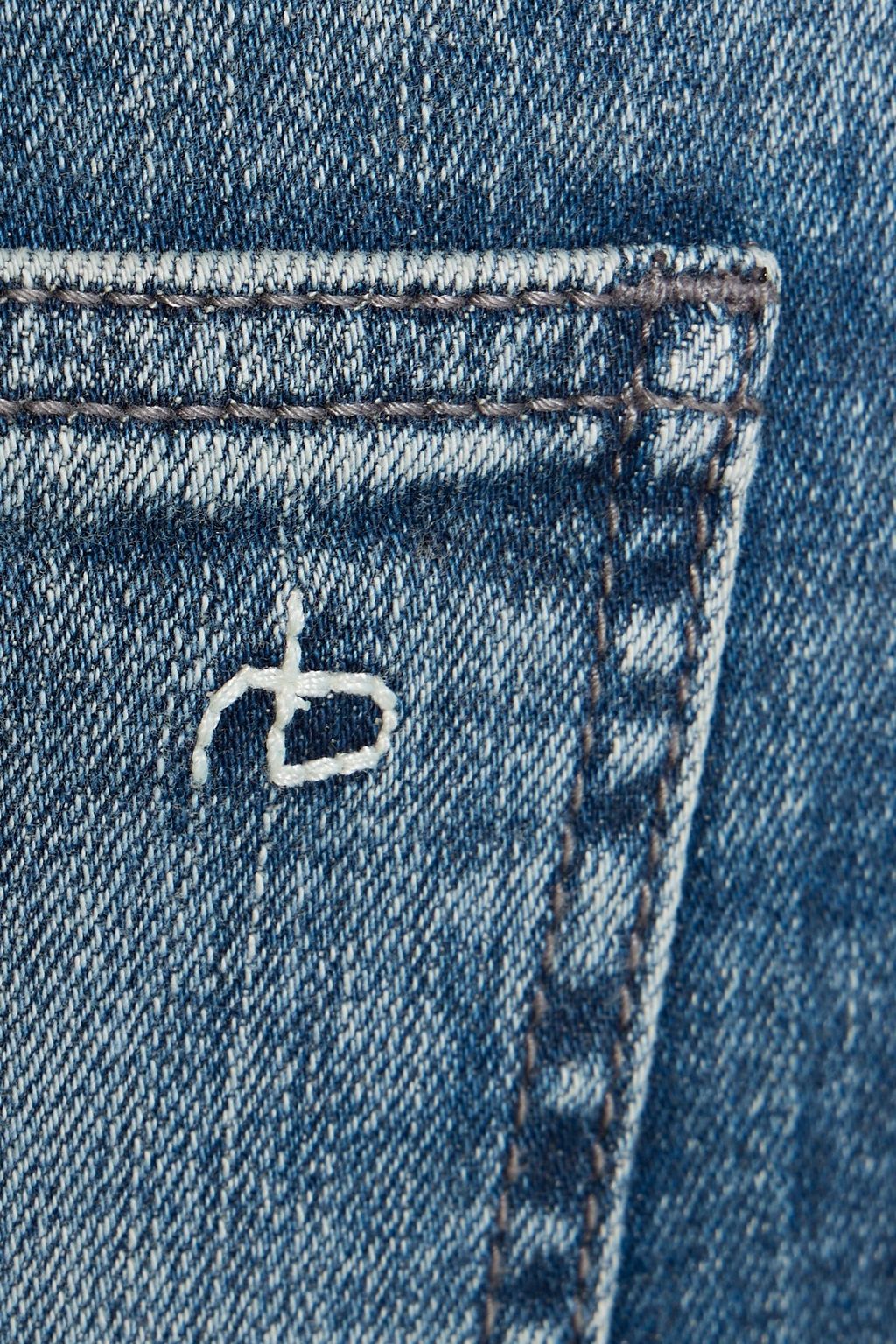 RAG & BONE بنطلون جينز ’نينا’ بقصّة كيك فلير وخصر مرتفع بلون باهت