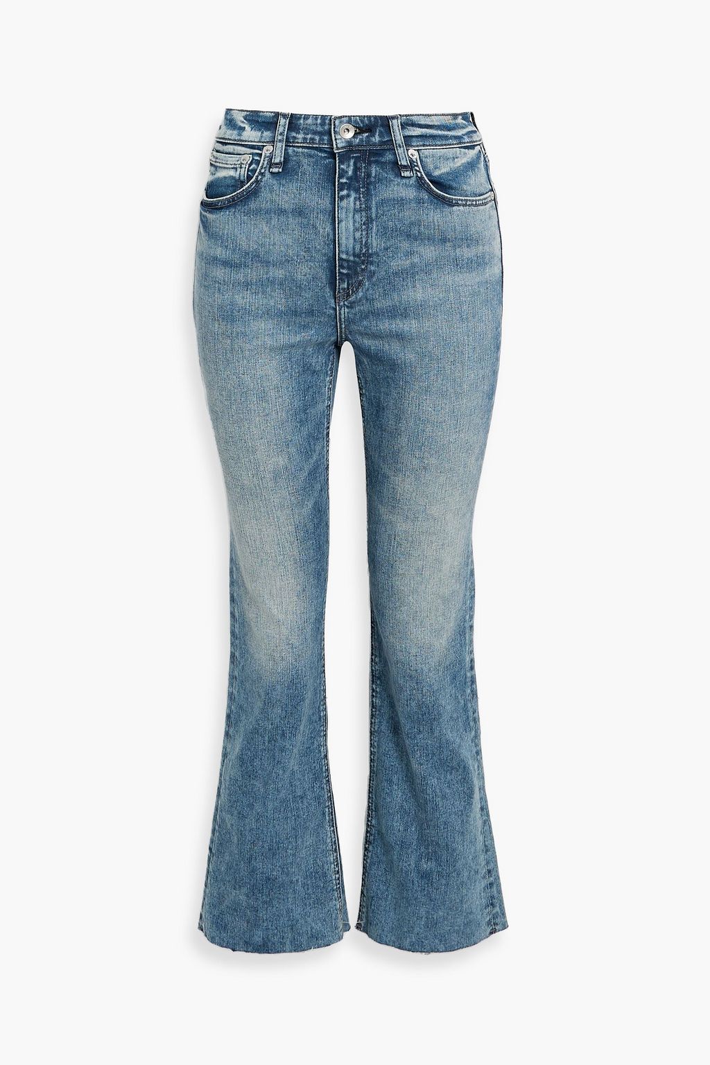 RAG & BONE Nina faded high-rise kick-flare jeans | Sale up to 70% off ...