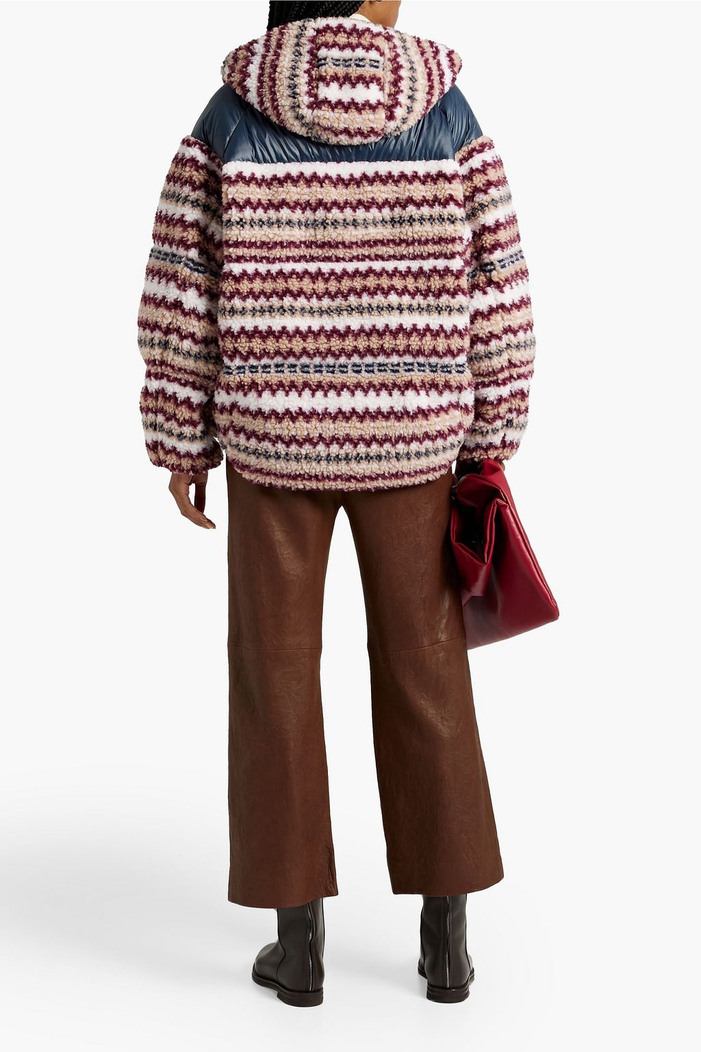 RAG & BONE Joelle shell and faux shearling hooded down jacket