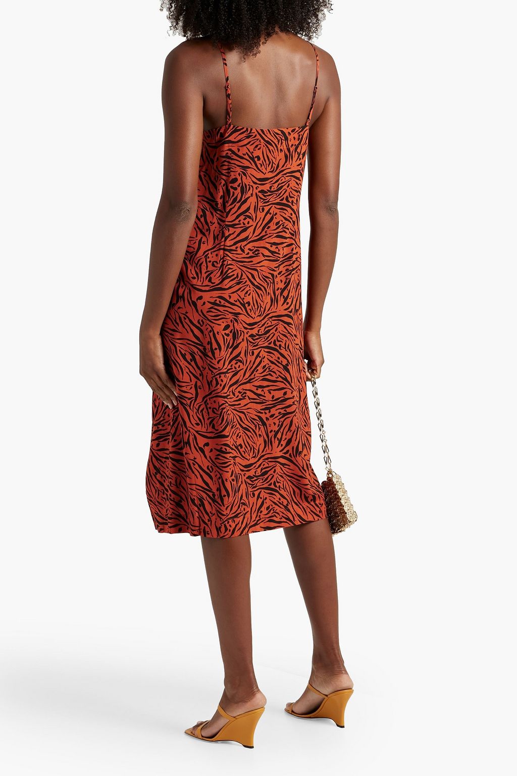 SEAFOLLY Amazonia Slip-Dress aus Walkstoff  in Midilänge mit Print