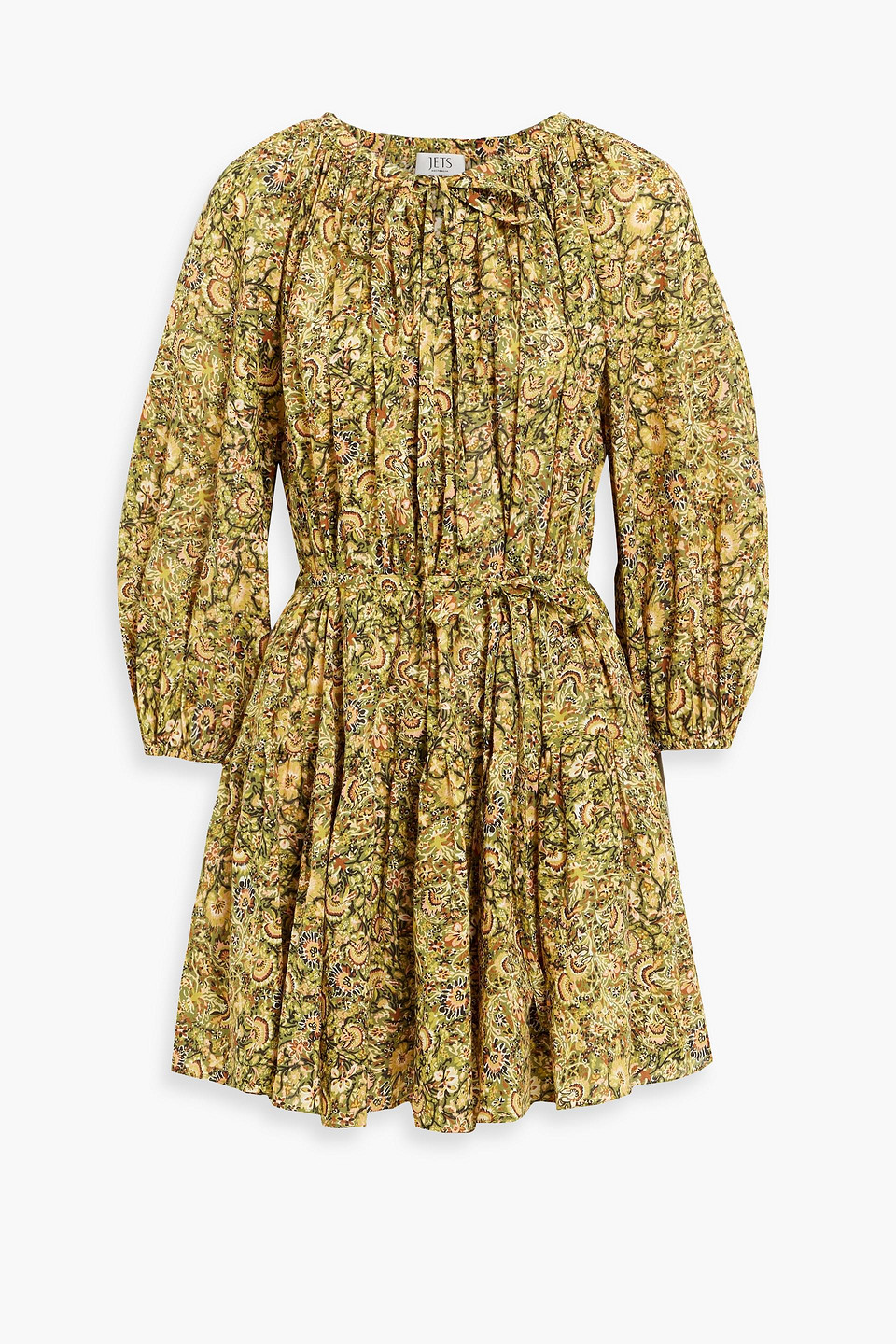 Jets Australia by Jessika Allen Majorelle belted gathered floral-print cotton mini dress