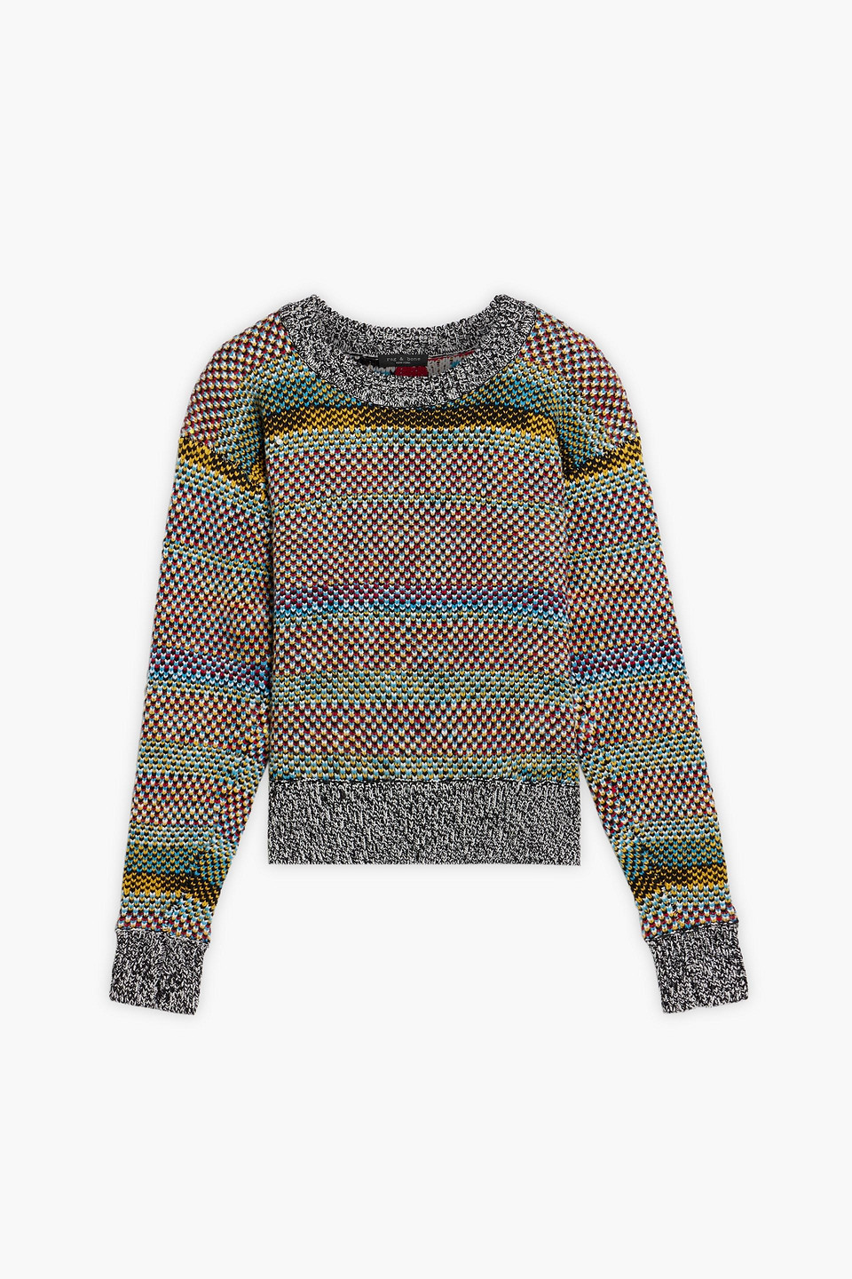 Rag & Bone Willow Jacquard-knit Wool Sweater In Red