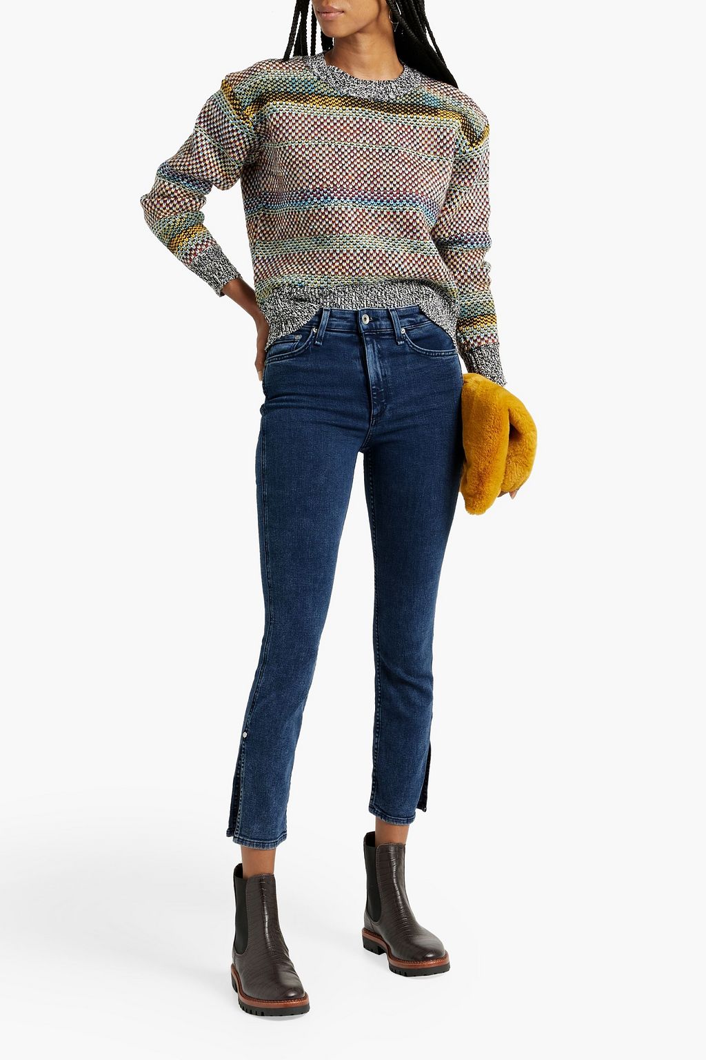 RAG & BONE Willow jacquard-knit wool sweater