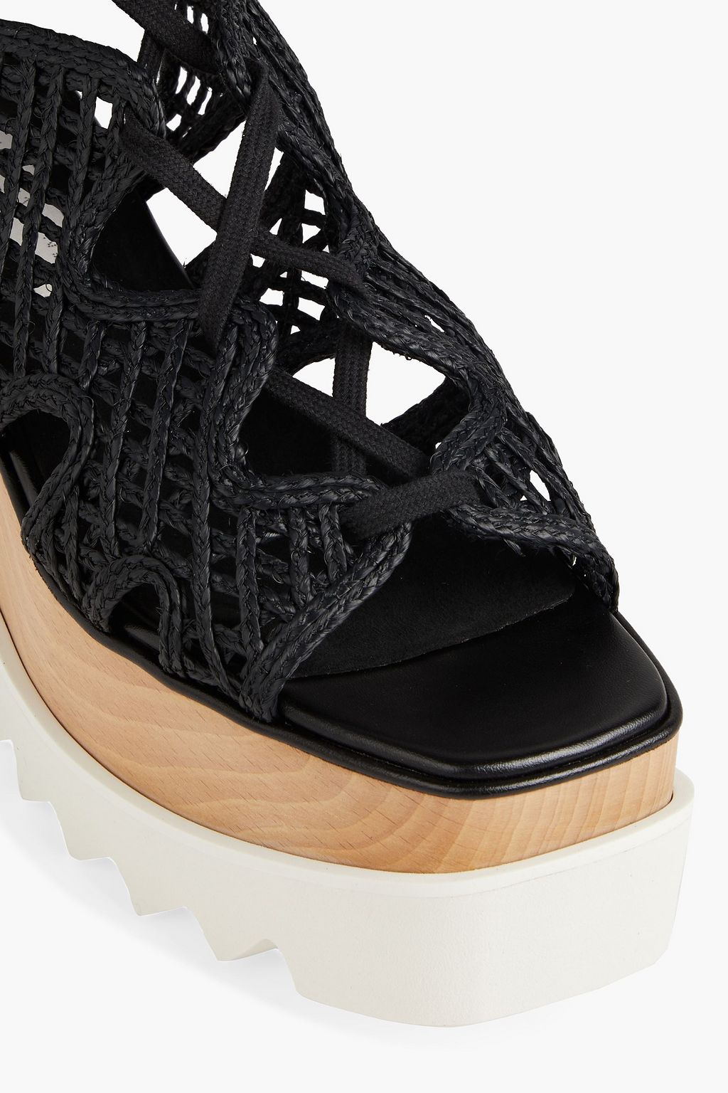 STELLA MCCARTNEY Lace-up woven platform sandals