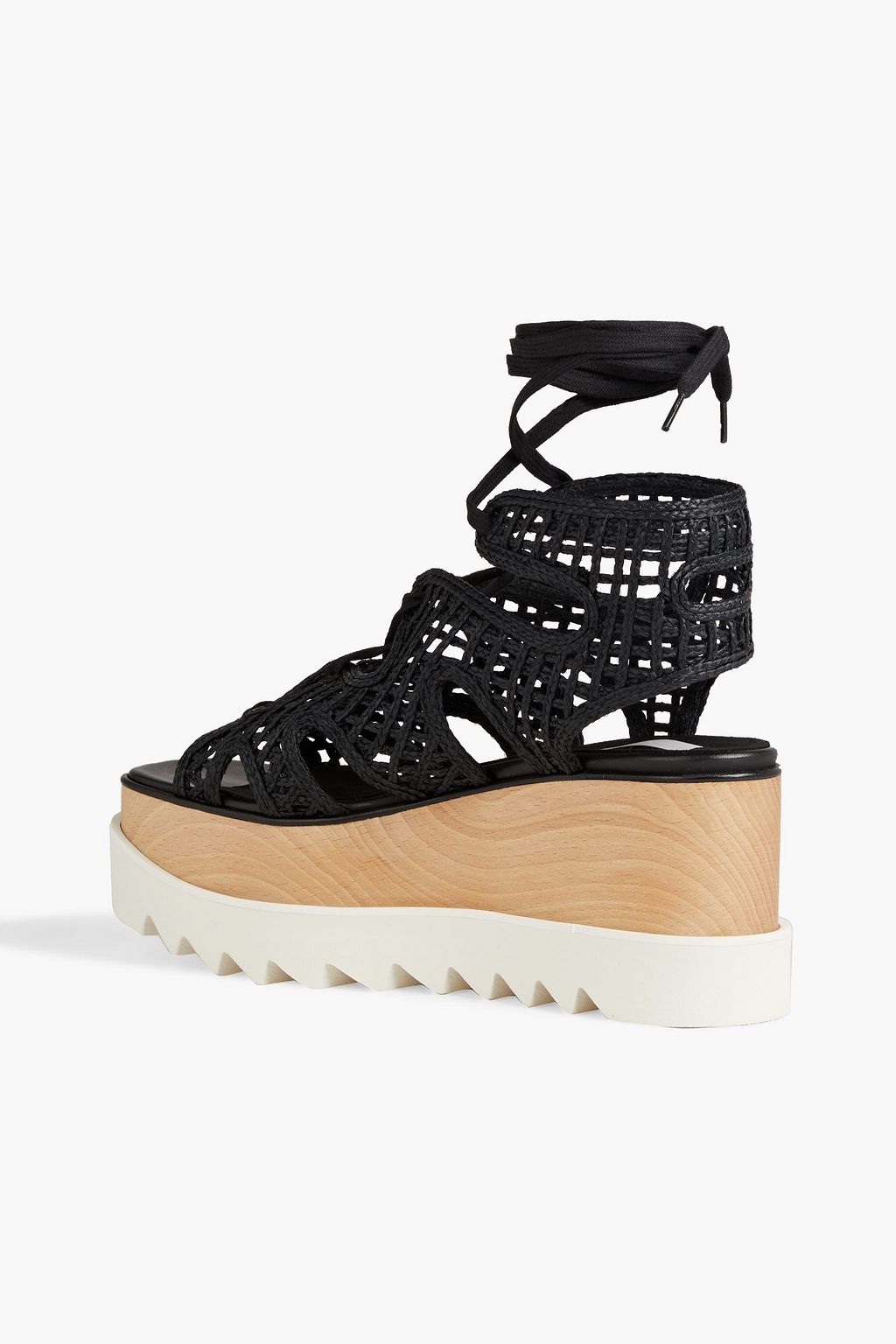 STELLA MCCARTNEY Lace-up woven platform sandals