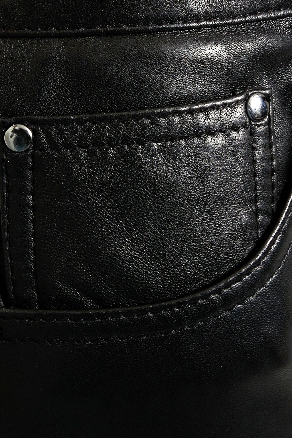 WALTER BAKER Selma cropped leather bootcut pants