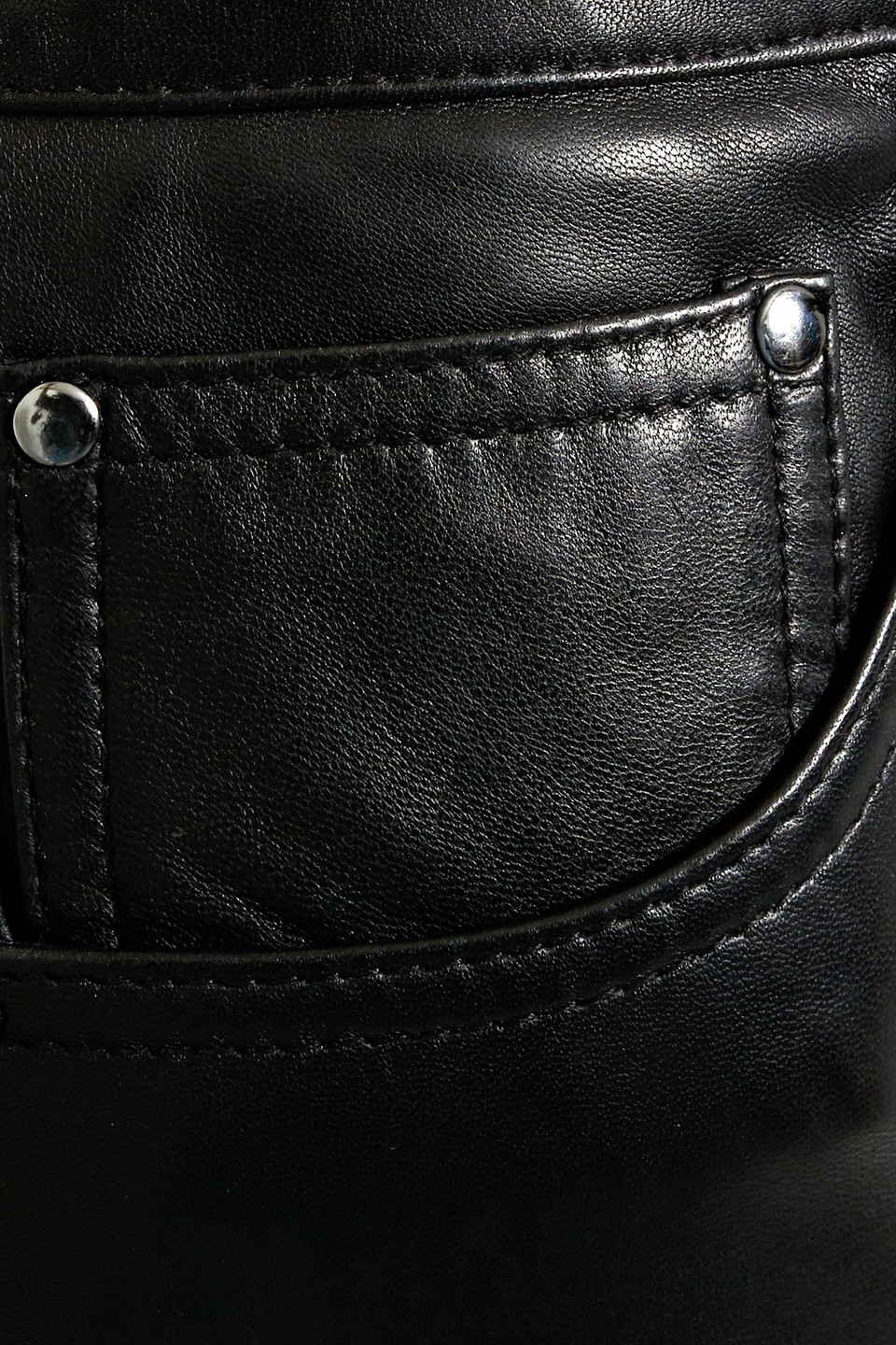 Walter Baker Selma Cropped Leather Bootcut Pants In Black