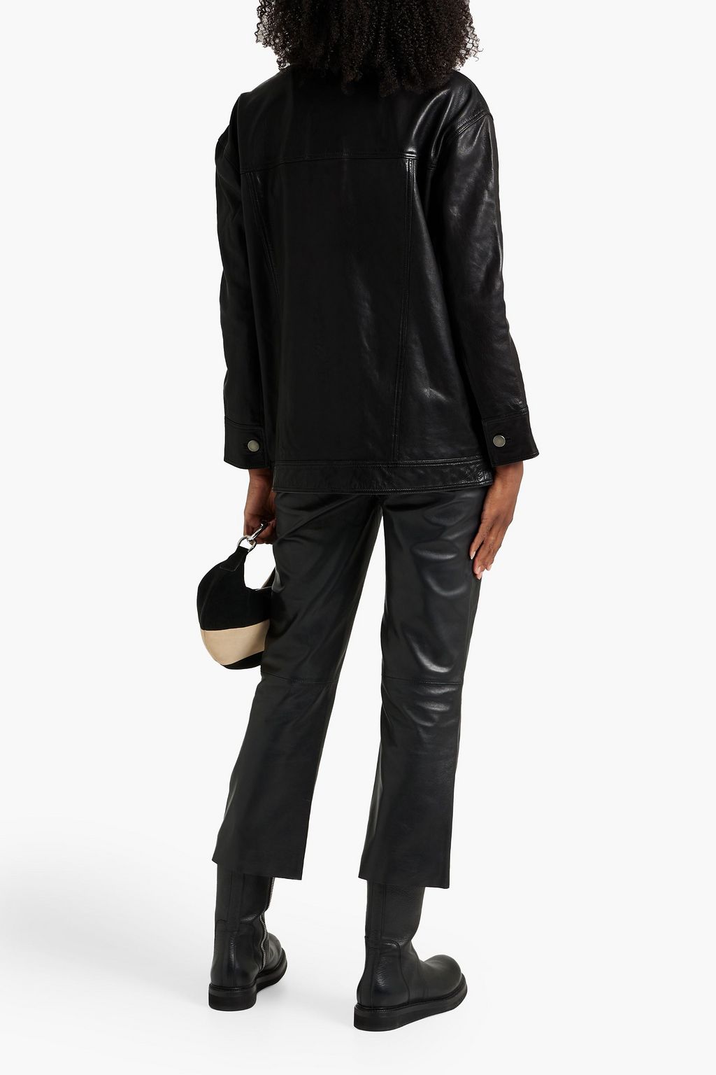 WALTER BAKER Sutton Lederjacke in Knitteroptik