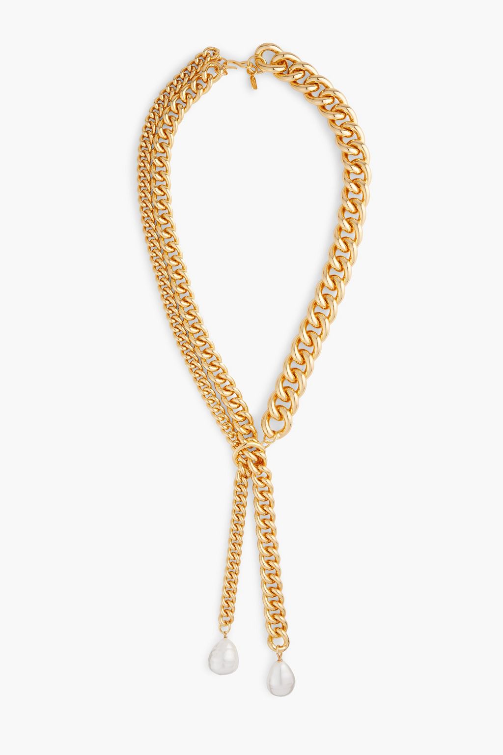 KENNETH JAY LANE Gold-tone faux pearl necklace | Sale up 70% | THE OUTNET