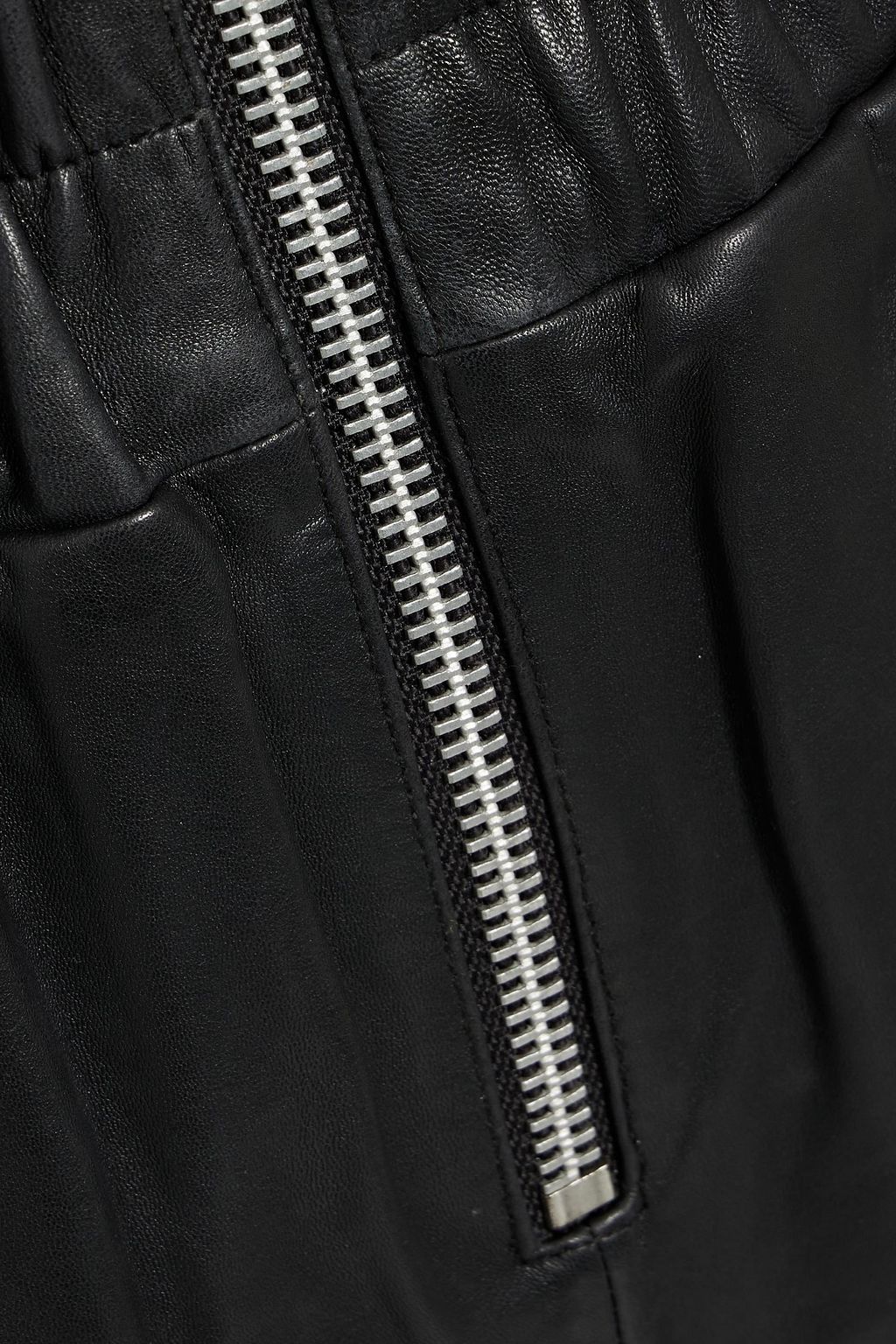 WALTER BAKER Dallas shirred leather shorts