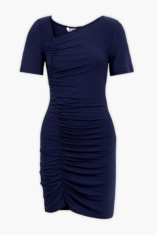Leona ruched knitted mini dress