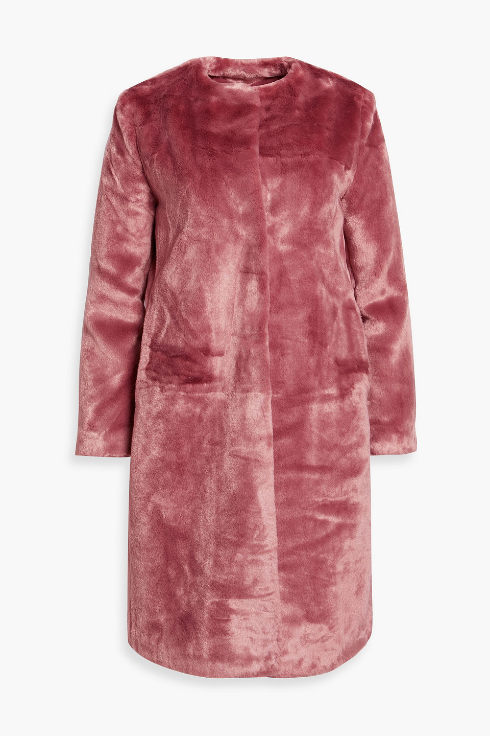 Cami Nyc Emmy Faux Fur Coat In Antique Rose