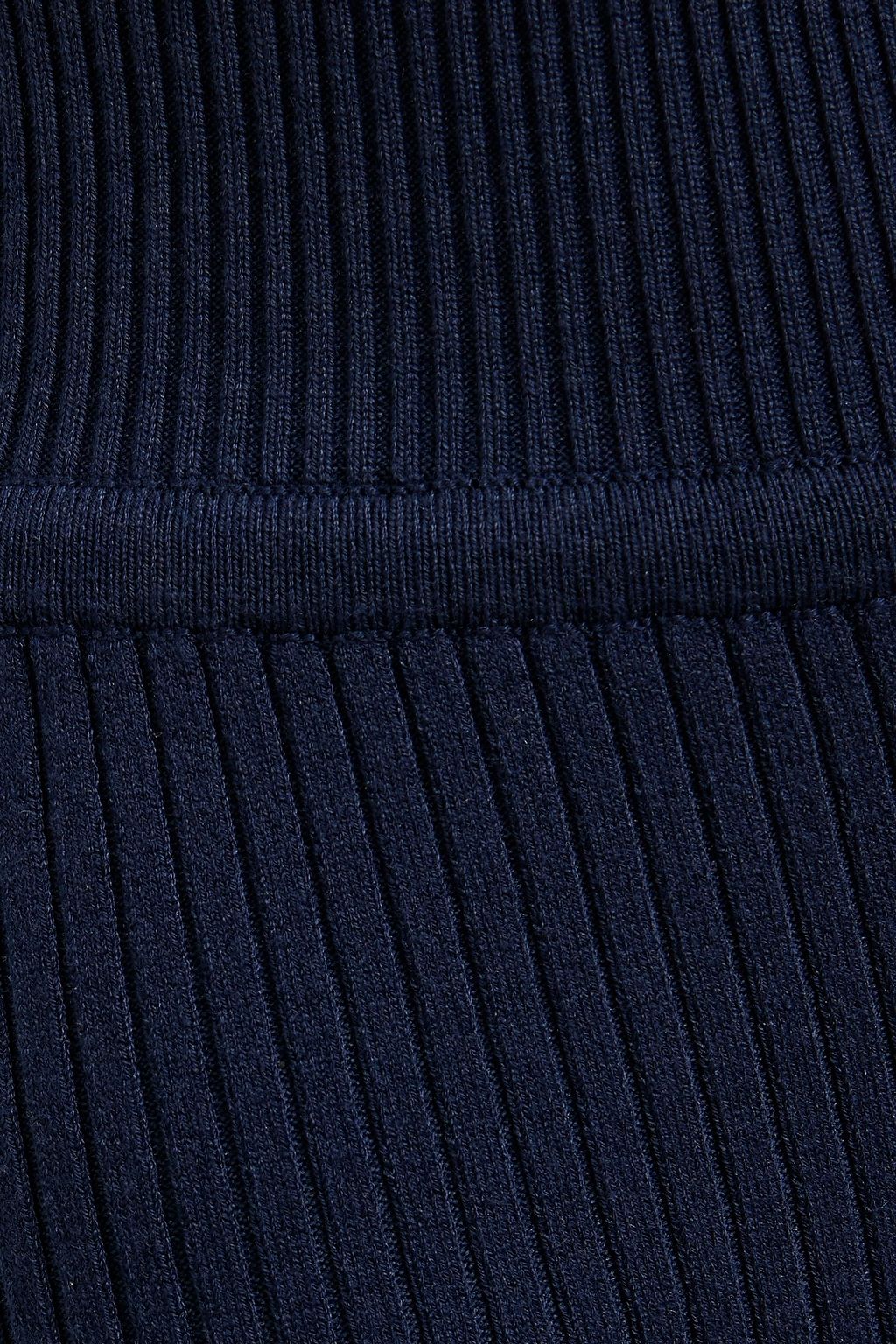 LIVE THE PROCESS Cropped ribbed-knit track pants