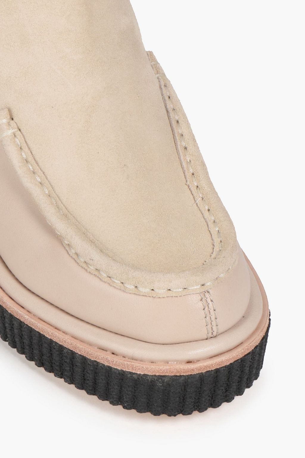 RAG & BONE Sloane suede-paneled leather wedge ankle boots