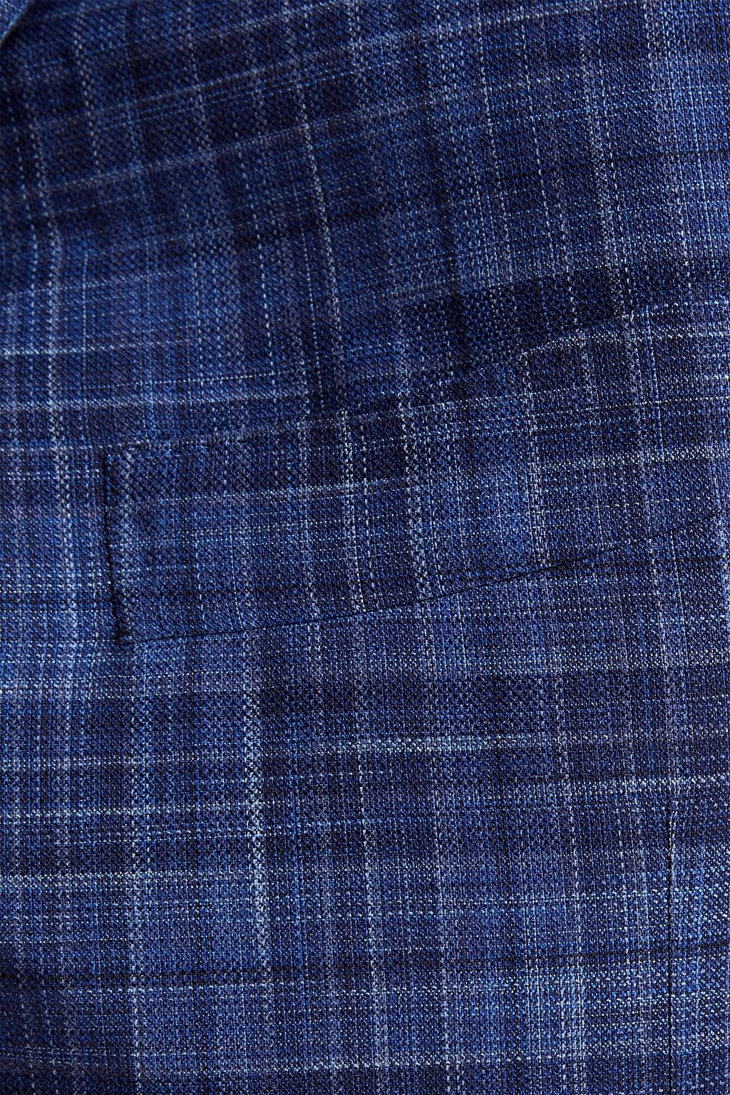 CANALI Checked wool and silk-blend blazer
