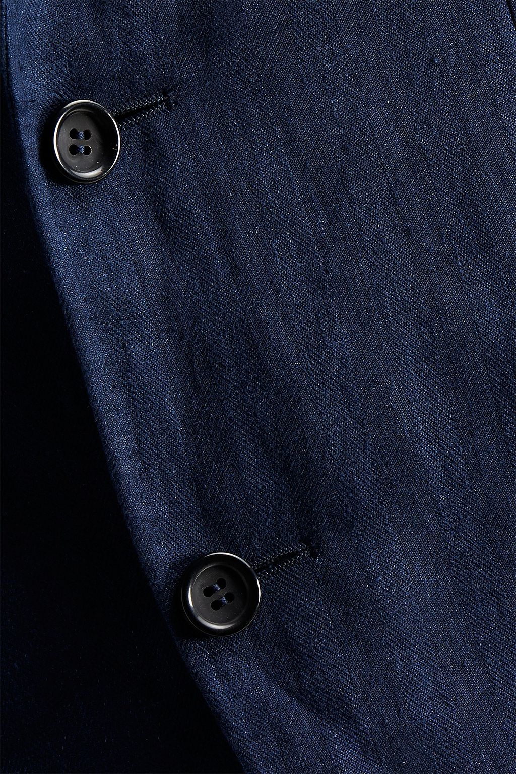 CANALI Mélange herringbone linen blazer