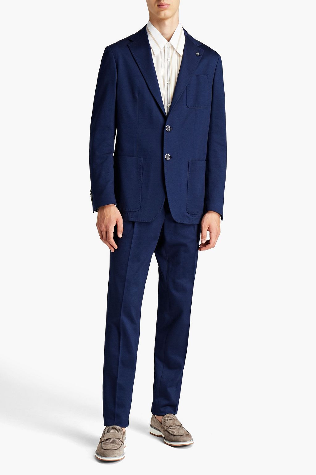 CANALI Cotton-piqué suit