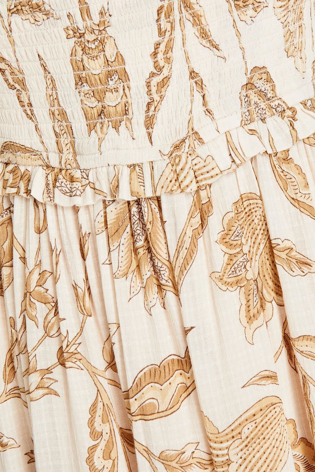TIGERLILY Amyris Liza shirred floral-print gauze mini dress