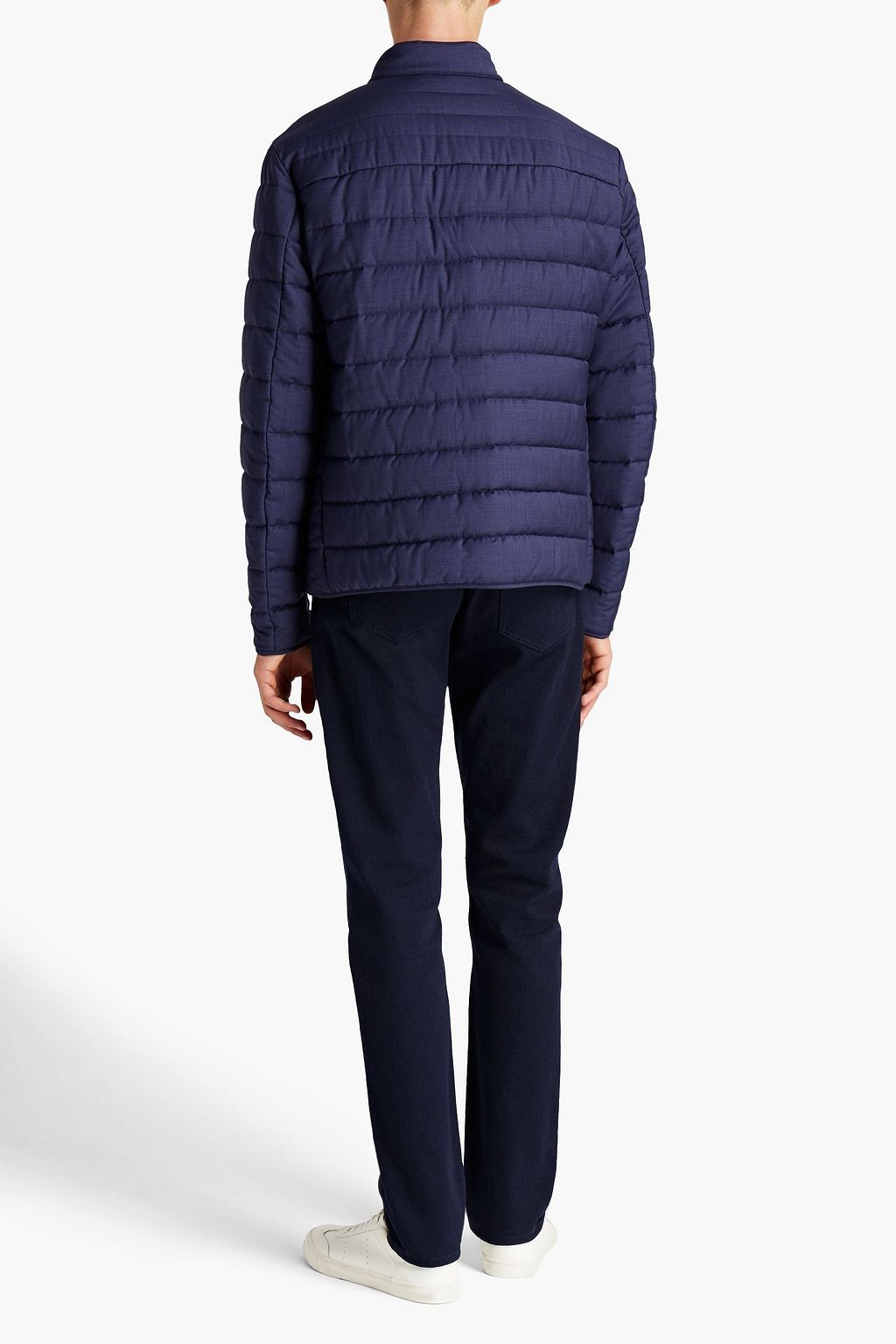 CANALI Quilted wool-canvas jacket