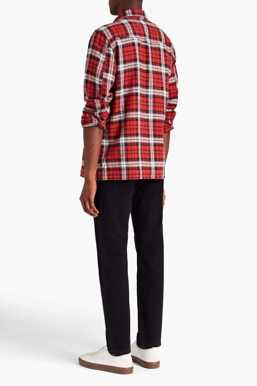 OFFICINE GÉNÉRALE Checked cotton-flannel shirt