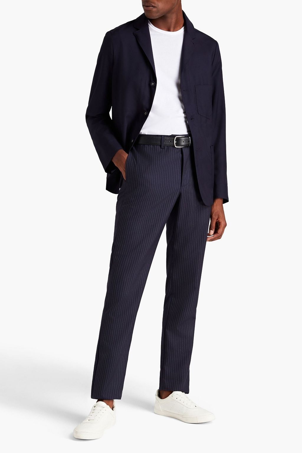OFFICINE GÉNÉRALE Paul pinstriped wool suit pants