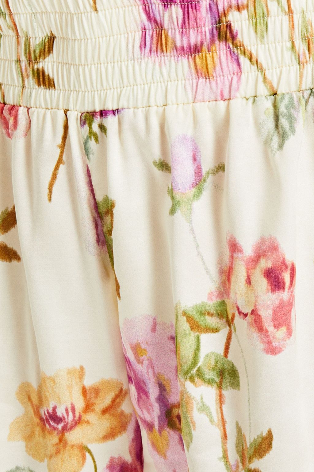 MORGAN LANE Gretchen Lindsay tie-front floral-print satin pajama set