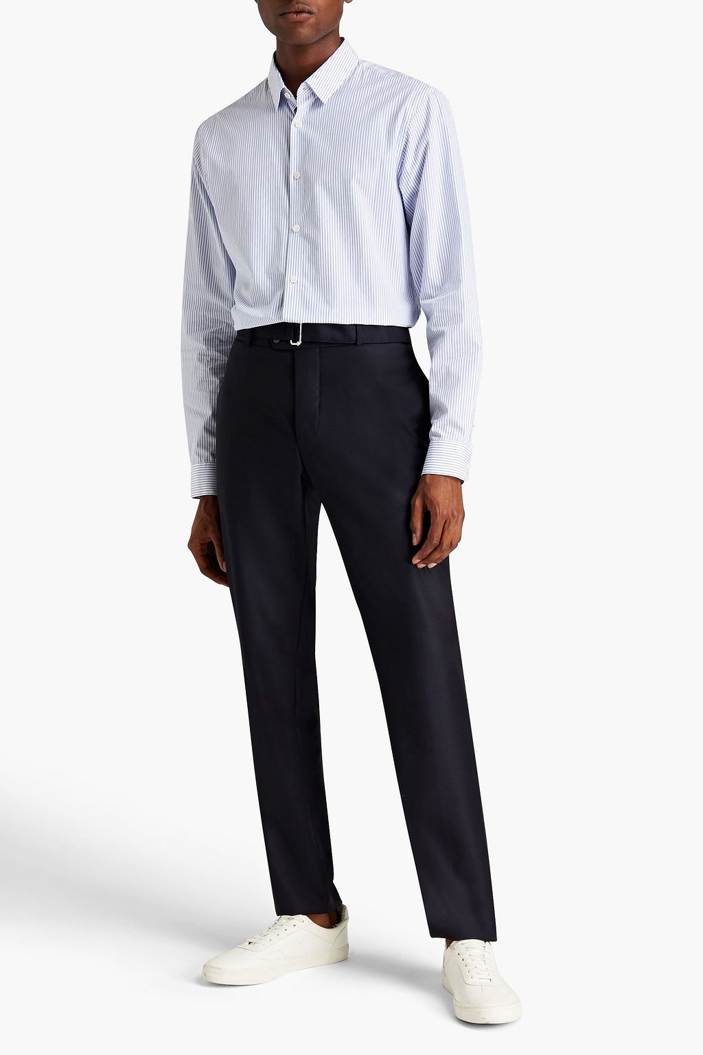 OFFICINE GÉNÉRALE Paul belted wool-twill suit pants