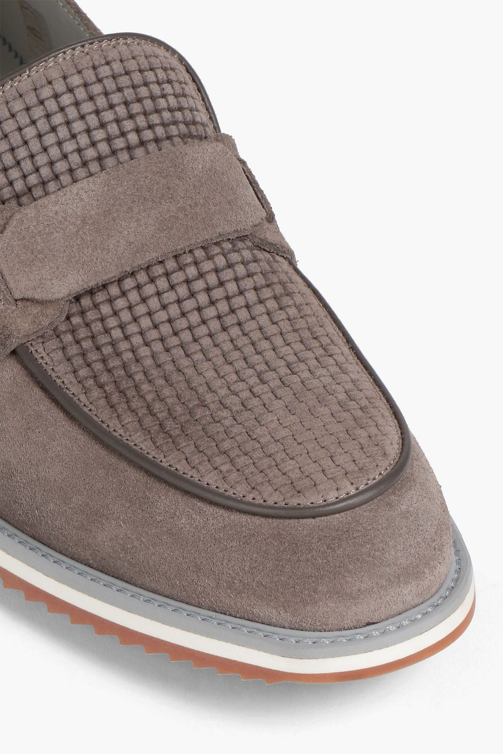 CANALI Textured suede loafers