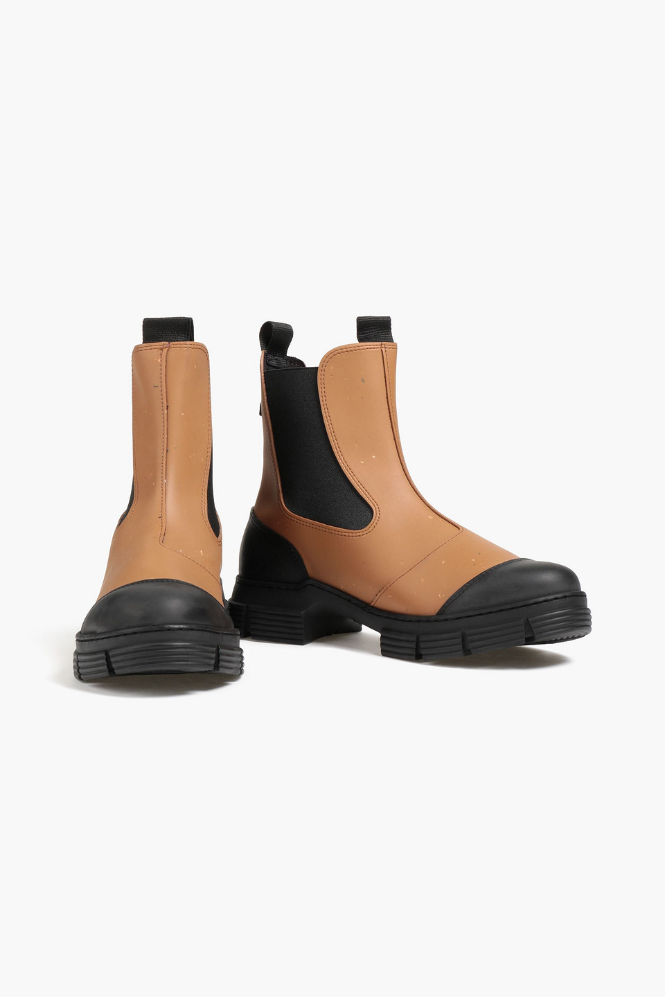  Ganni - Two-tone Rubber Chelsea Boots - Brown - Eu 40 