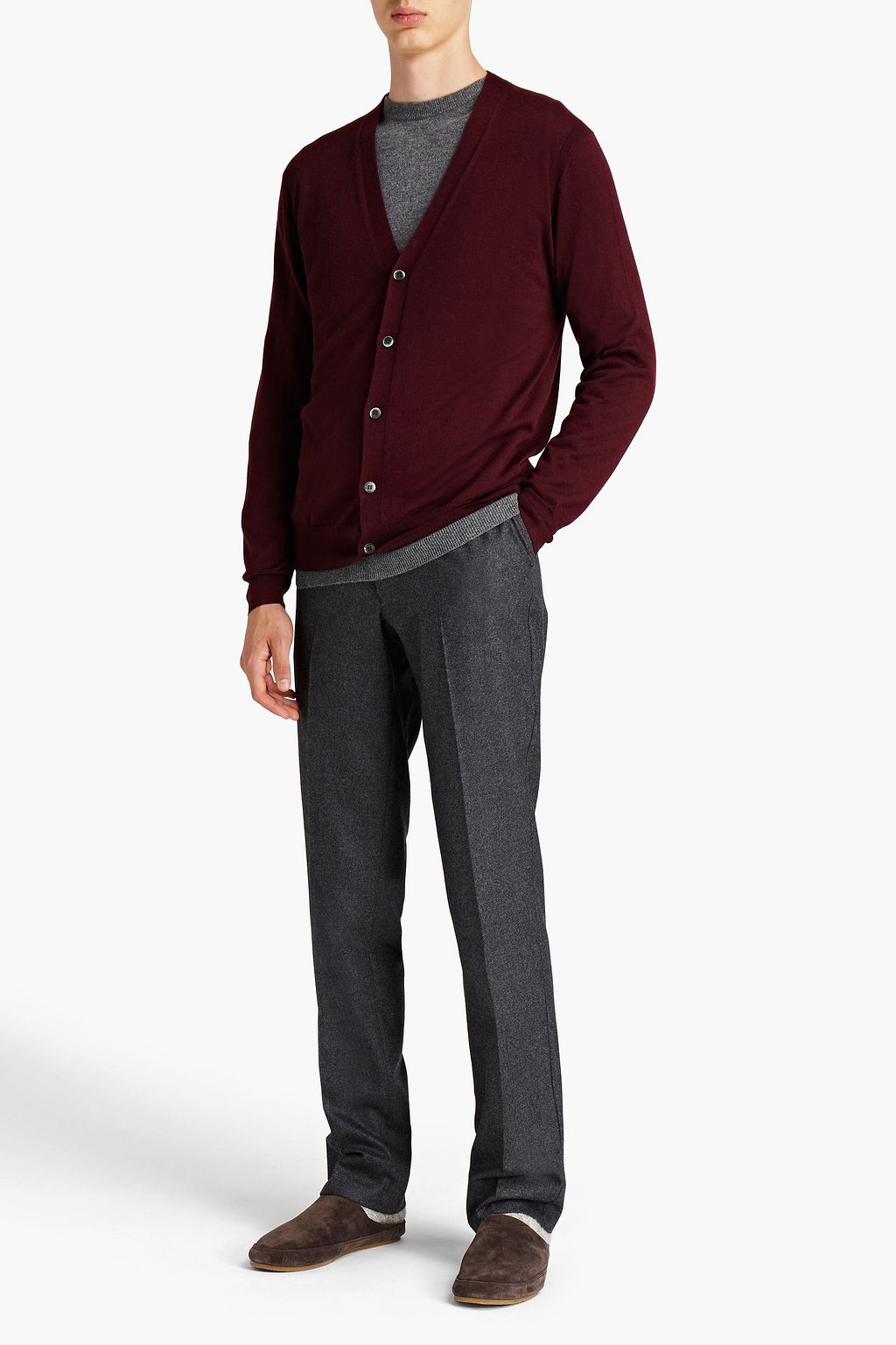 N.PEAL Cashmere and silk-blend cardigan
