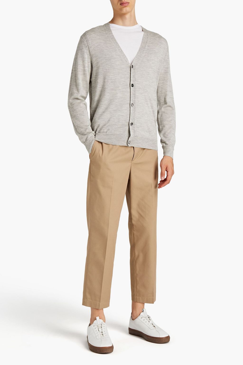 N.PEAL Cashmere and silk-blend cardigan