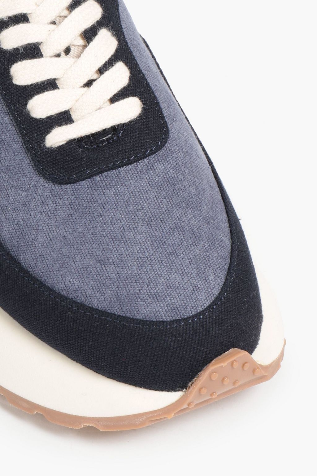 GOOD NEWS Kook two-tone canvas sneakers