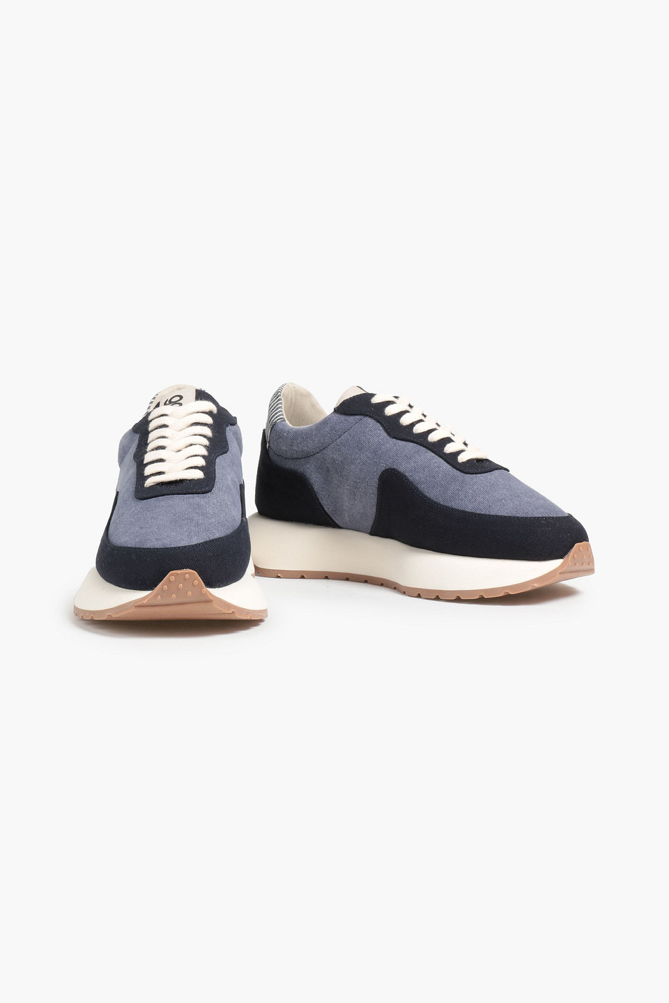Good News Kook Two-tone Canvas Trainers In Navy