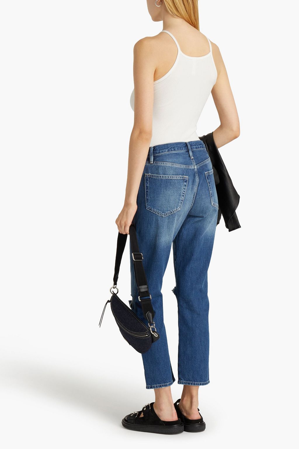FRAME Le Original hoch sitzende Cropped Jeans mit geradem Bein