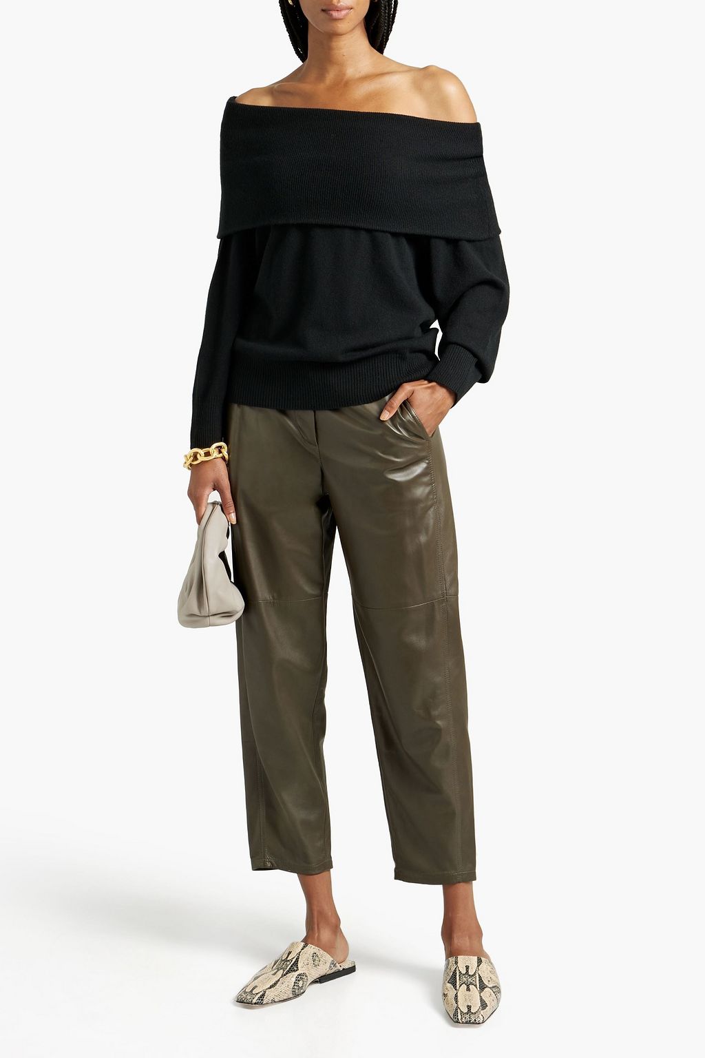 ARCH4 Victoria off-the-shoulder cashmere sweater