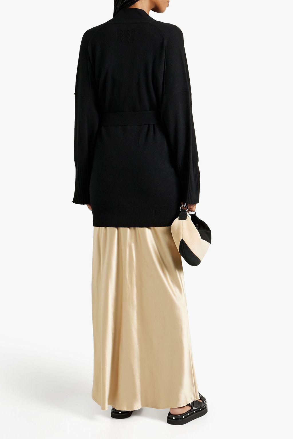 NILI LOTAN Belted cashmere cardigan