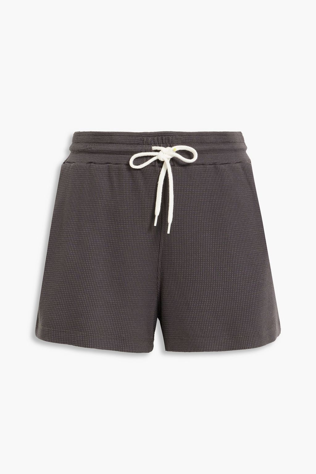 Charcoal Waffle-knit stretch cotton and 