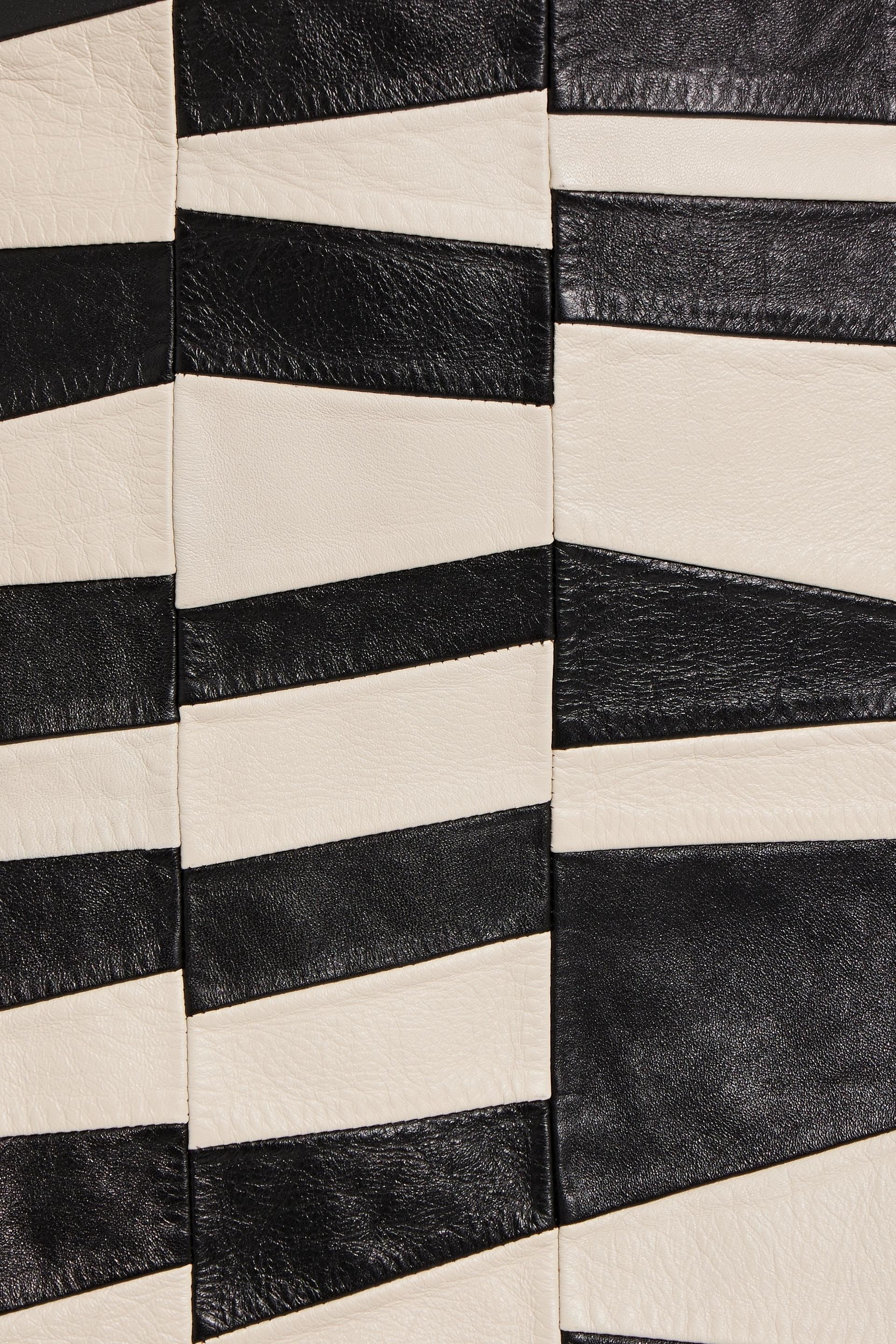 Saint Laurent Two-tone leather mini skirt thumbnail