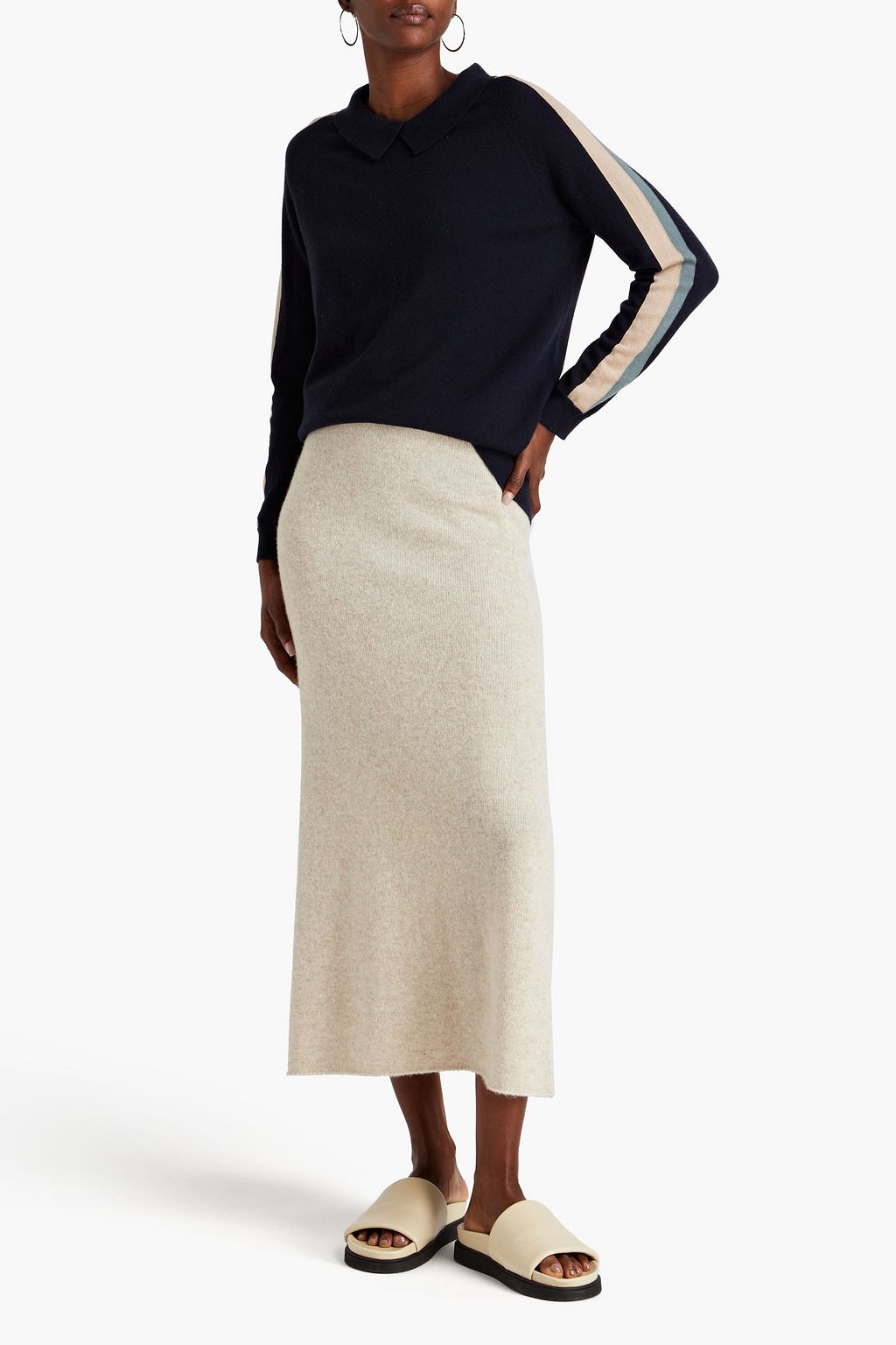 ARCH4 Kimberly two-tone cashmere sweater