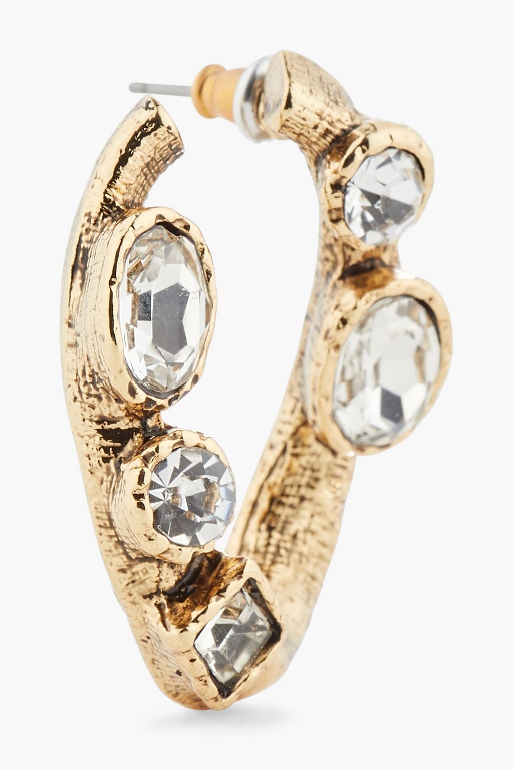 KENNETH JAY LANE Gold-plated crystal earrings