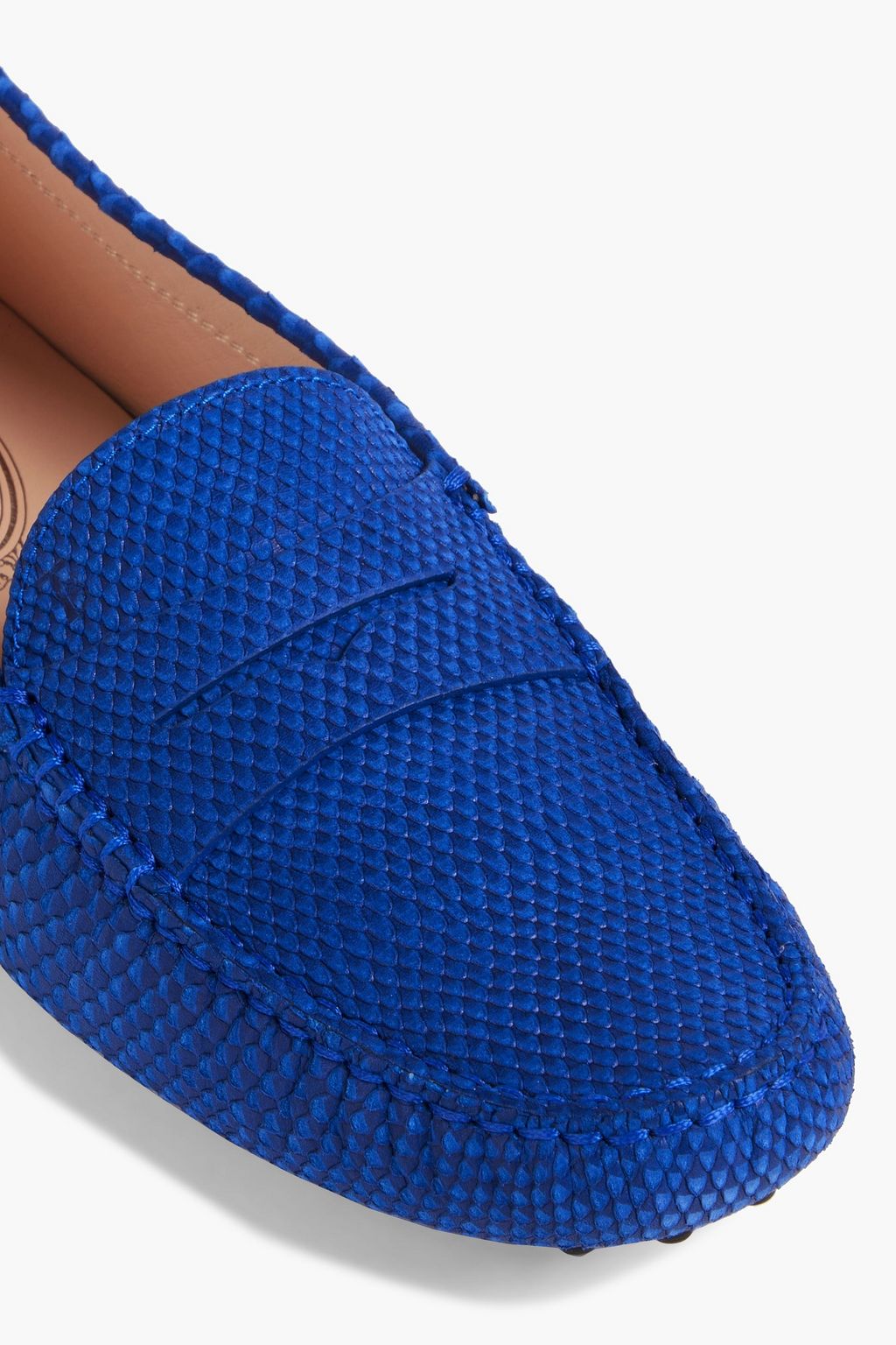 Green Python Snakeskin Driving Loafers by Tod's