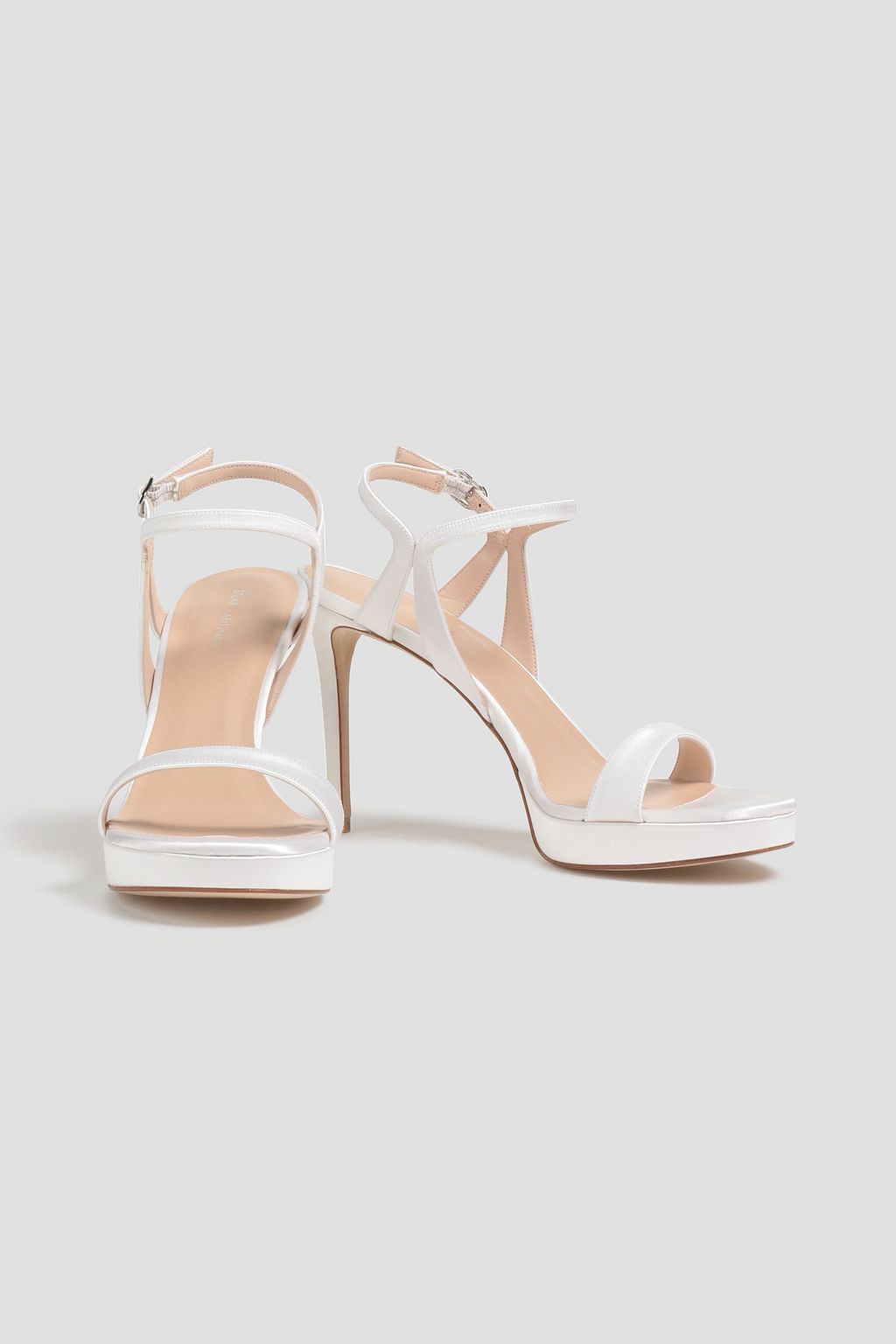 STUART WEITZMAN Mariposa satin platform sandals