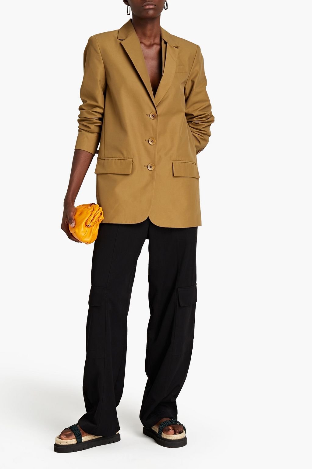 TIBI Cotton-blend faille blazer