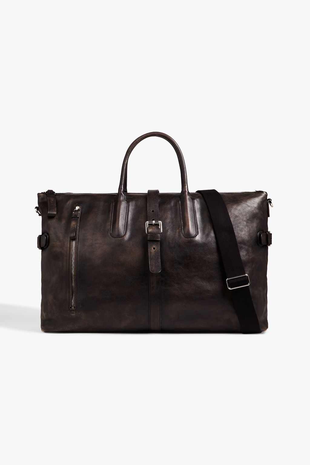 TOD'S Distressed leather weekend bag