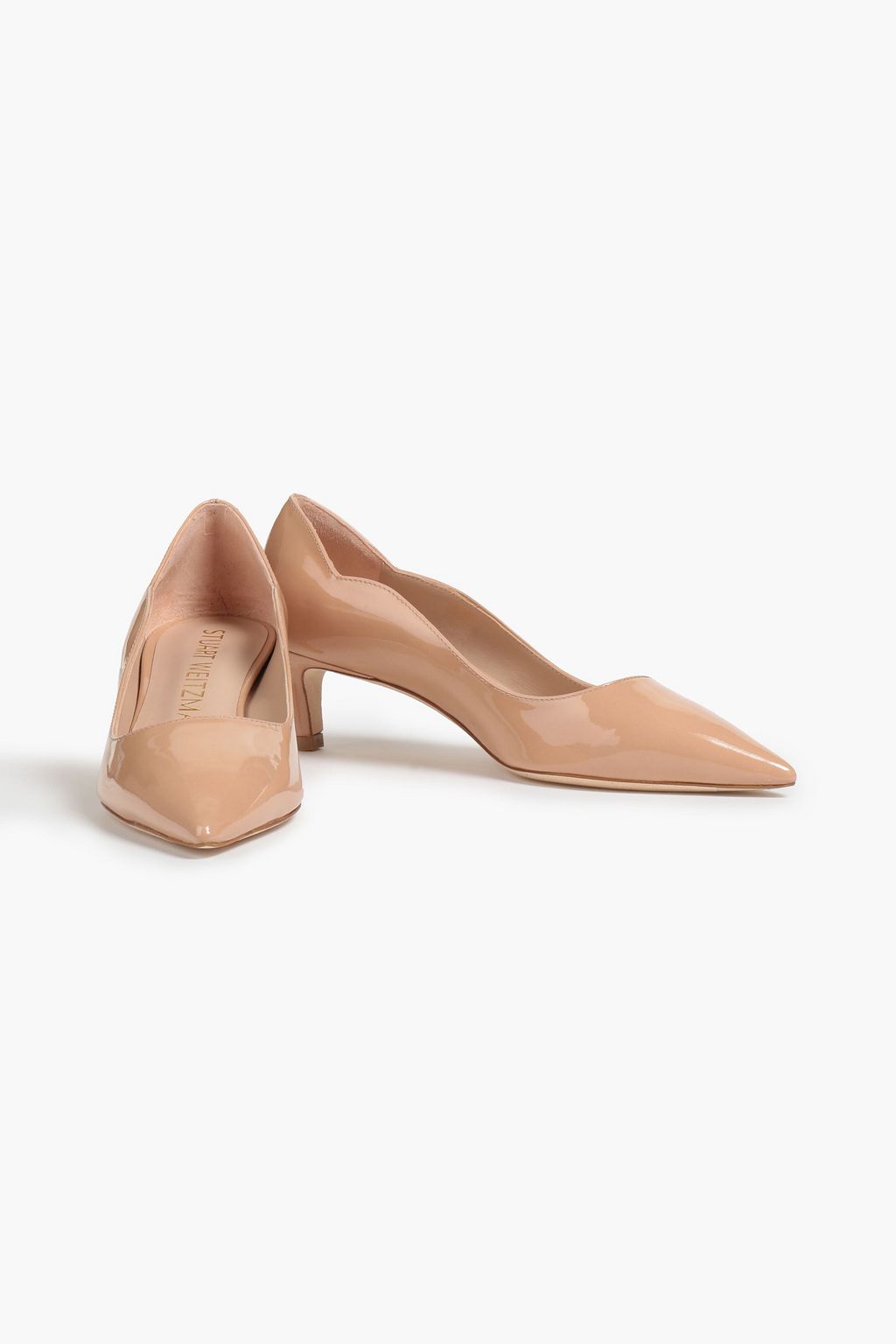 STUART WEITZMAN Anny scalloped patentleather pumps THE