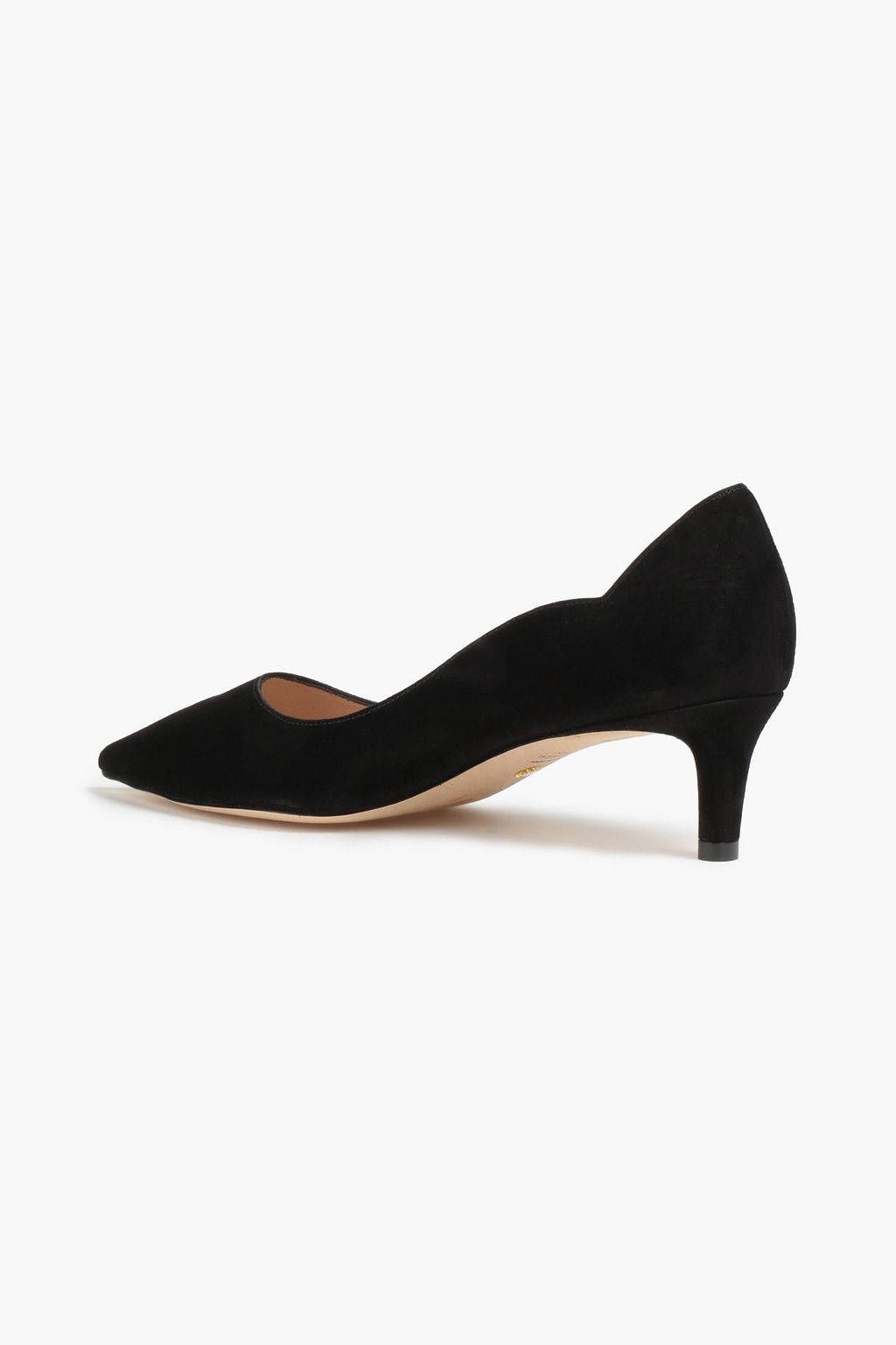 STUART WEITZMAN Anny scalloped suede pumps | THE OUTNET