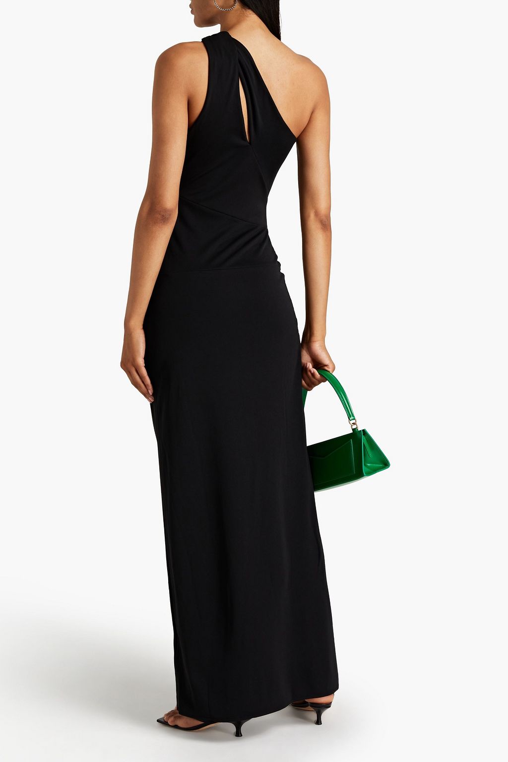 NICHOLAS One-shoulder twisted stretch-jersey gown
